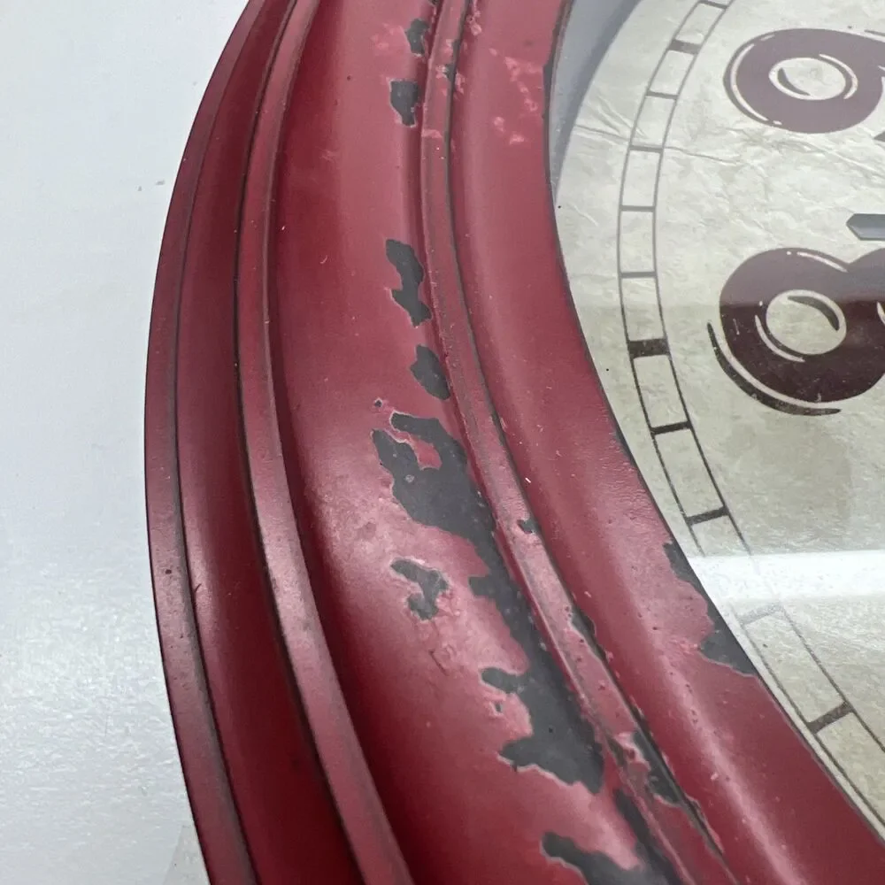Vintage Sterling &Noble Clock Company Maroon Standard Rustic #2,055,757 MFG. #9
